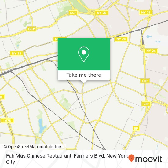 Mapa de Fah Mas Chinese Restaurant, Farmers Blvd