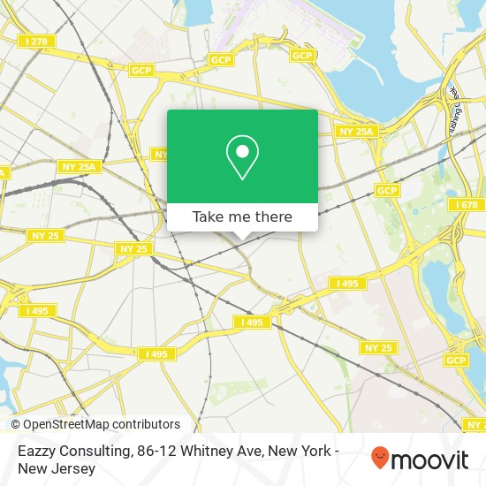 Mapa de Eazzy Consulting, 86-12 Whitney Ave