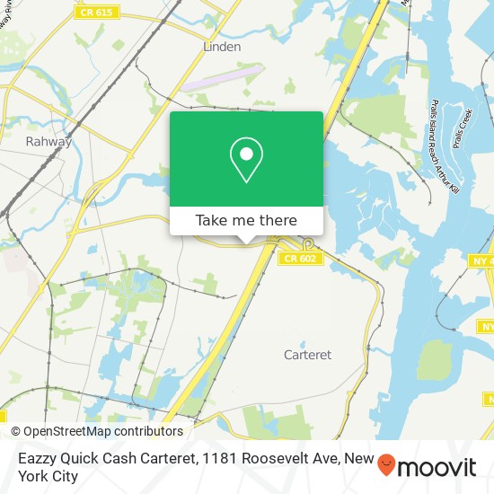 Eazzy Quick Cash Carteret, 1181 Roosevelt Ave map