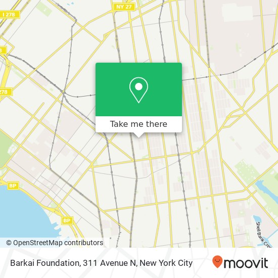 Mapa de Barkai Foundation, 311 Avenue N