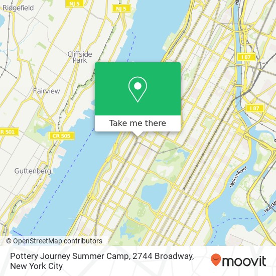 Mapa de Pottery Journey Summer Camp, 2744 Broadway