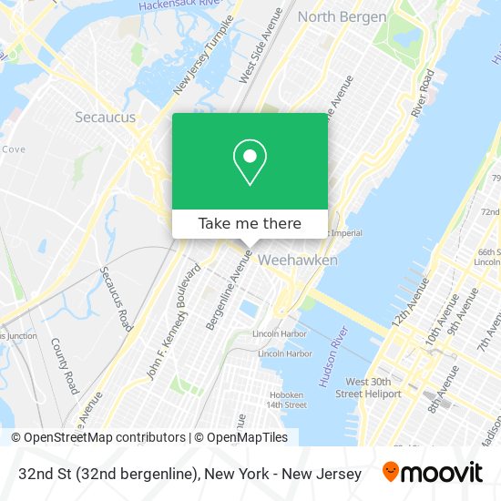 32nd St (32nd bergenline) map