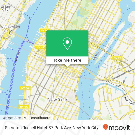 Mapa de Sheraton Russell Hotel, 37 Park Ave