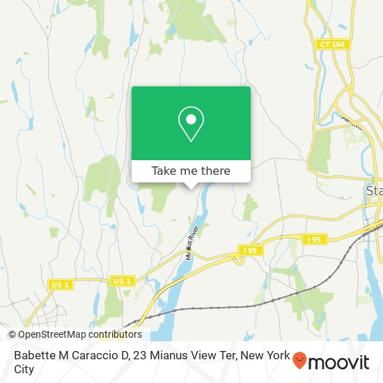 Mapa de Babette M Caraccio D, 23 Mianus View Ter