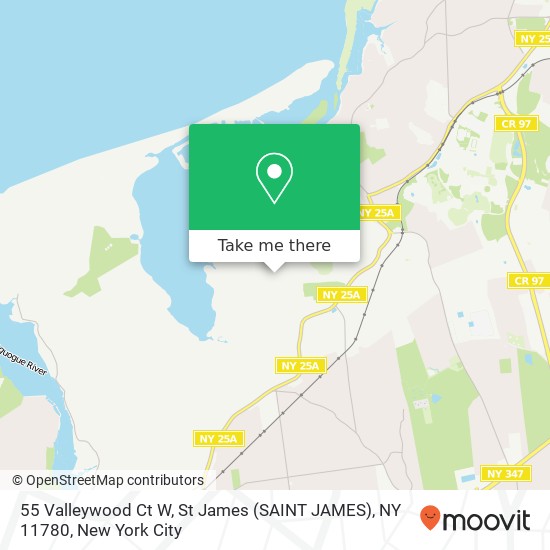 Mapa de 55 Valleywood Ct W, St James (SAINT JAMES), NY 11780