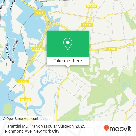 Mapa de Tarantini MD Frank Vascular Surgeon, 2025 Richmond Ave