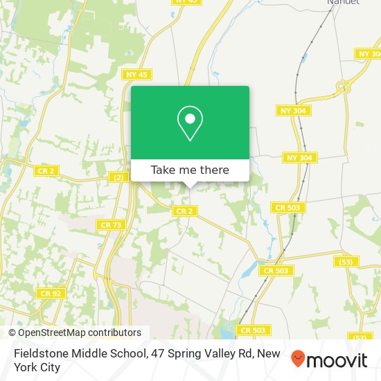 Fieldstone Middle School, 47 Spring Valley Rd map