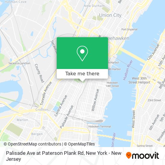 Mapa de Palisade Ave at Paterson Plank Rd