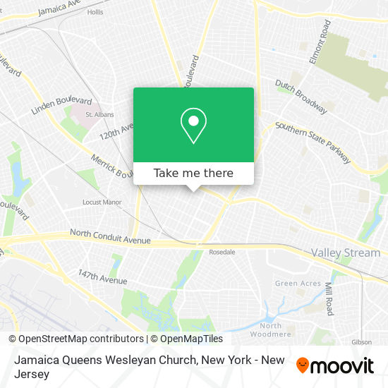 Mapa de Jamaica Queens Wesleyan Church