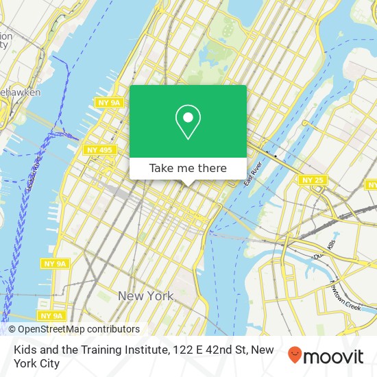 Mapa de Kids and the Training Institute, 122 E 42nd St