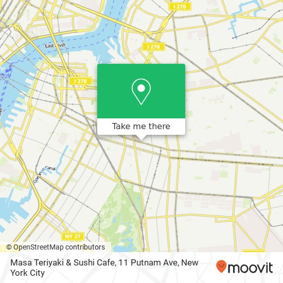 Mapa de Masa Teriyaki & Sushi Cafe, 11 Putnam Ave