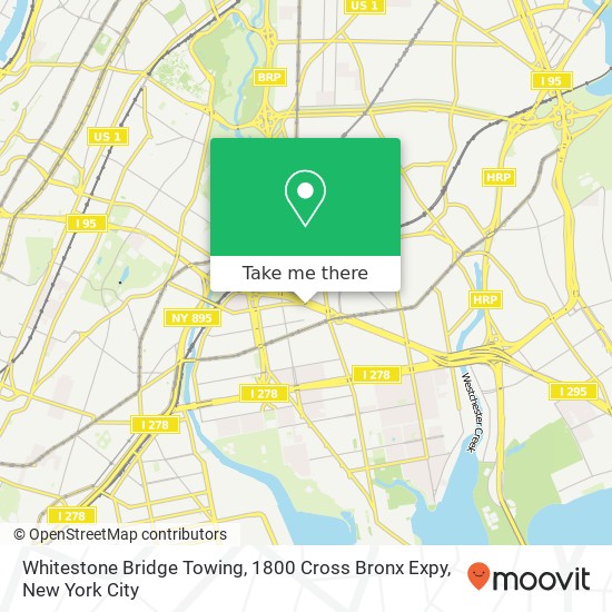 Whitestone Bridge Towing, 1800 Cross Bronx Expy map