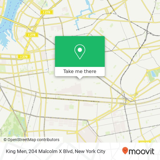 Mapa de King Men, 204 Malcolm X Blvd