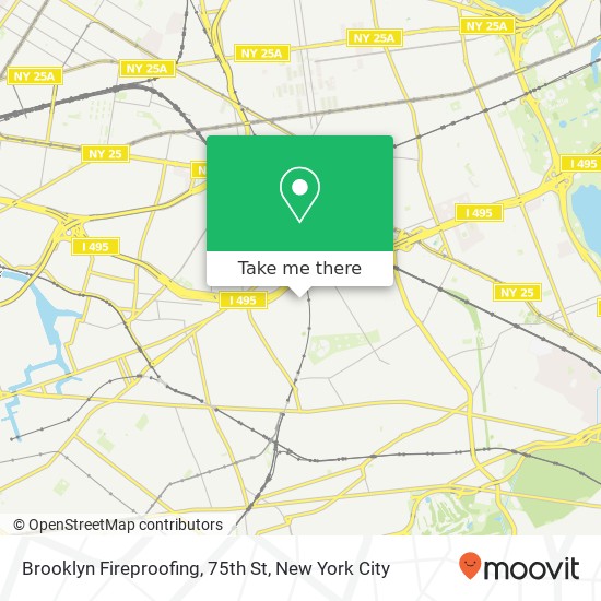 Brooklyn Fireproofing, 75th St map