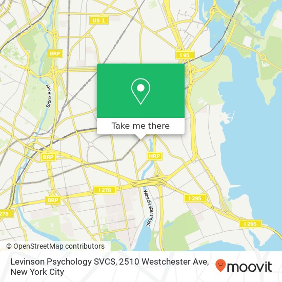 Mapa de Levinson Psychology SVCS, 2510 Westchester Ave