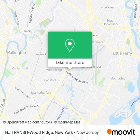 NJ TRANSIT-Wood Ridge map