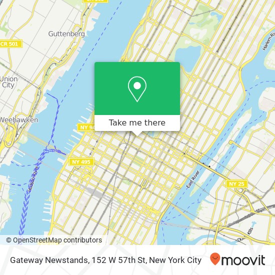 Mapa de Gateway Newstands, 152 W 57th St