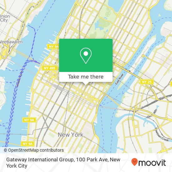 Mapa de Gateway International Group, 100 Park Ave