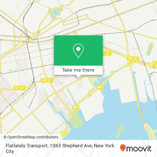 Mapa de Flatlands Transport, 1065 Shepherd Ave