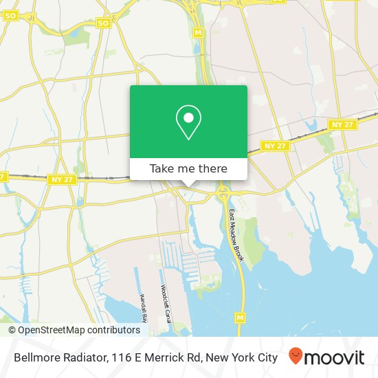 Mapa de Bellmore Radiator, 116 E Merrick Rd