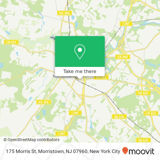 Mapa de 175 Morris St, Morristown, NJ 07960