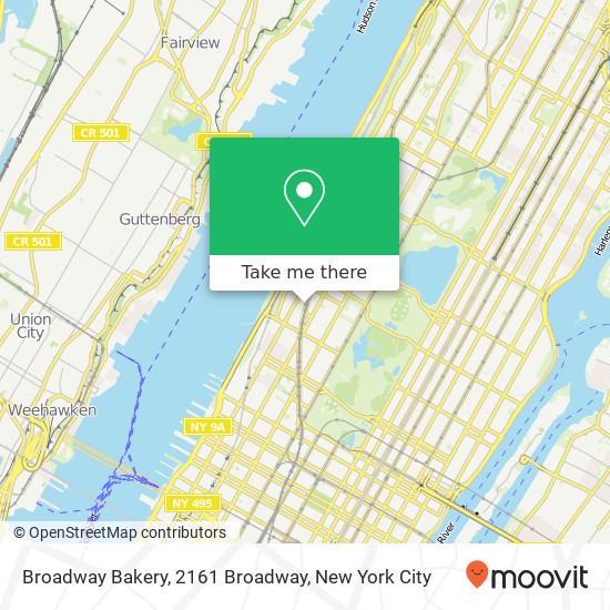 Mapa de Broadway Bakery, 2161 Broadway