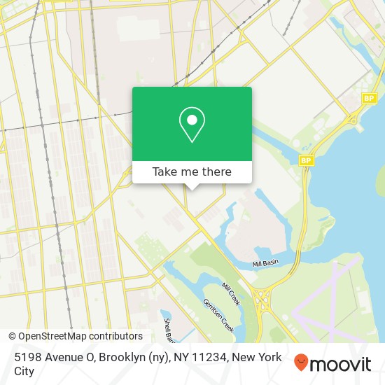Mapa de 5198 Avenue O, Brooklyn (ny), NY 11234