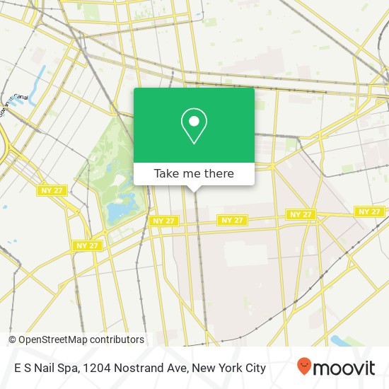 Mapa de E S Nail Spa, 1204 Nostrand Ave