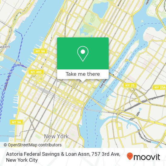 Mapa de Astoria Federal Savings & Loan Assn, 757 3rd Ave