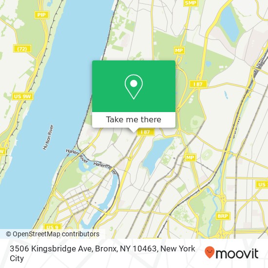 Mapa de 3506 Kingsbridge Ave, Bronx, NY 10463