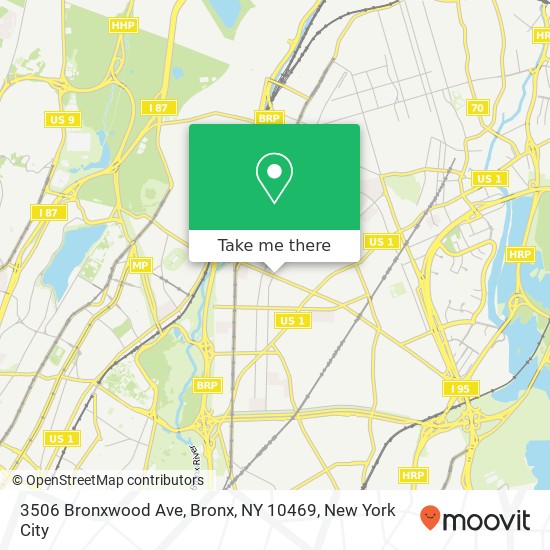 3506 Bronxwood Ave, Bronx, NY 10469 map