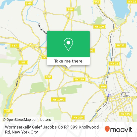 Wormserkeily Galef Jacobs Co RP, 399 Knollwood Rd map