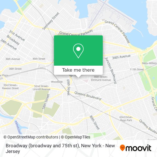 Broadway (broadway and 75th st) map