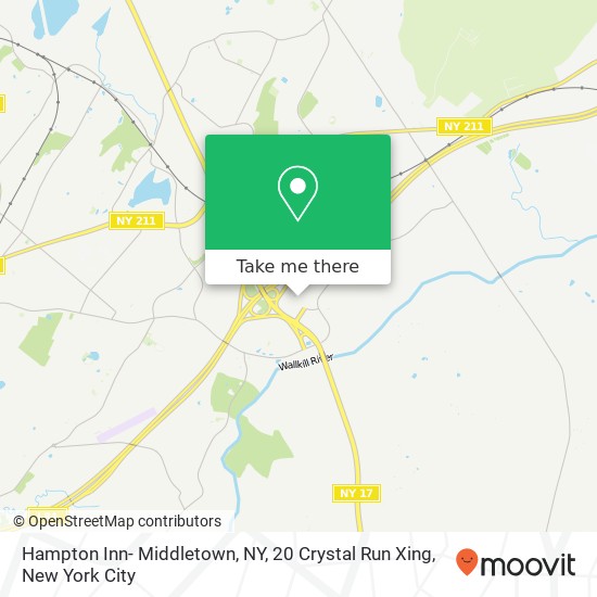 Mapa de Hampton Inn- Middletown, NY, 20 Crystal Run Xing