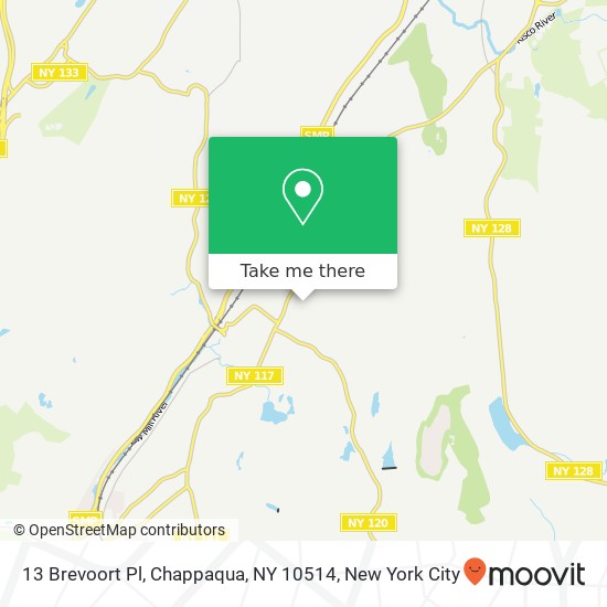 Mapa de 13 Brevoort Pl, Chappaqua, NY 10514