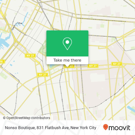 Mapa de Nonso Boutique, 831 Flatbush Ave