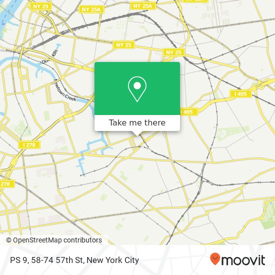 Mapa de PS 9, 58-74 57th St