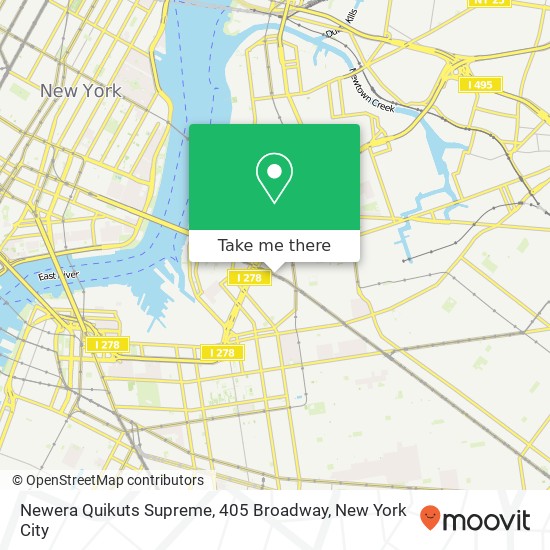 Mapa de Newera Quikuts Supreme, 405 Broadway
