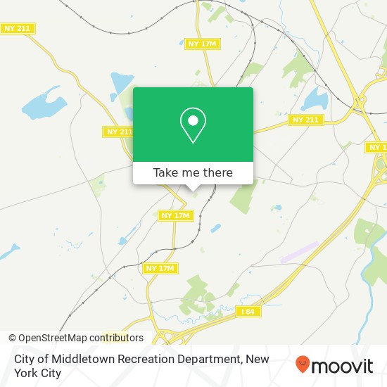 City of Middletown Recreation Department map