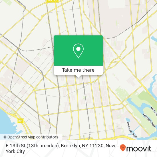 E 13th St (13th brendan), Brooklyn, NY 11230 map