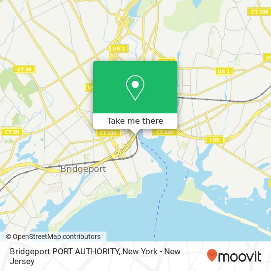 Mapa de Bridgeport PORT AUTHORITY