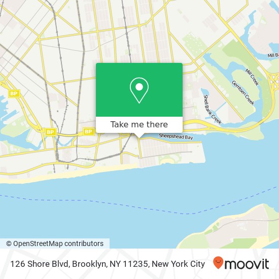 Mapa de 126 Shore Blvd, Brooklyn, NY 11235