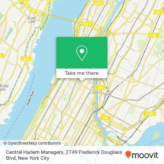 Central Harlem Managers, 2749 Frederick Douglass Blvd map