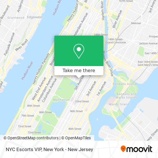 Mapa de NYC Escorts VIP
