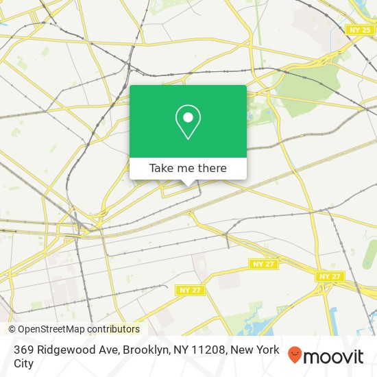 Mapa de 369 Ridgewood Ave, Brooklyn, NY 11208