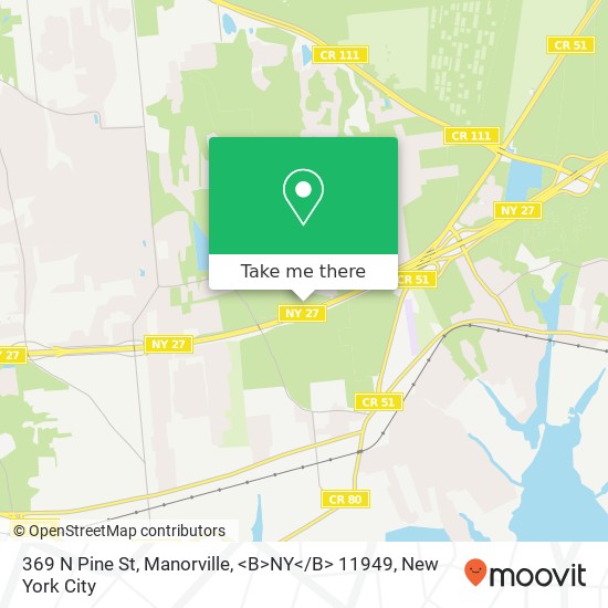 369 N Pine St, Manorville, <B>NY< / B> 11949 map