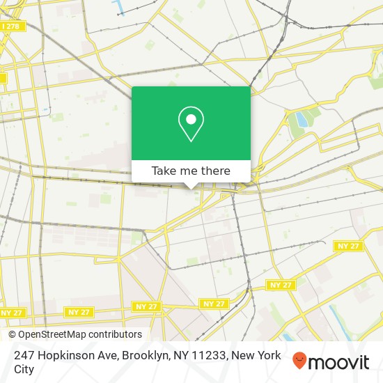 Mapa de 247 Hopkinson Ave, Brooklyn, NY 11233