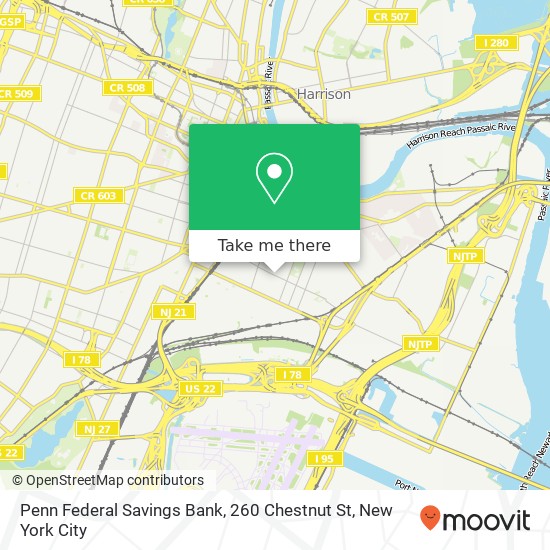 Mapa de Penn Federal Savings Bank, 260 Chestnut St