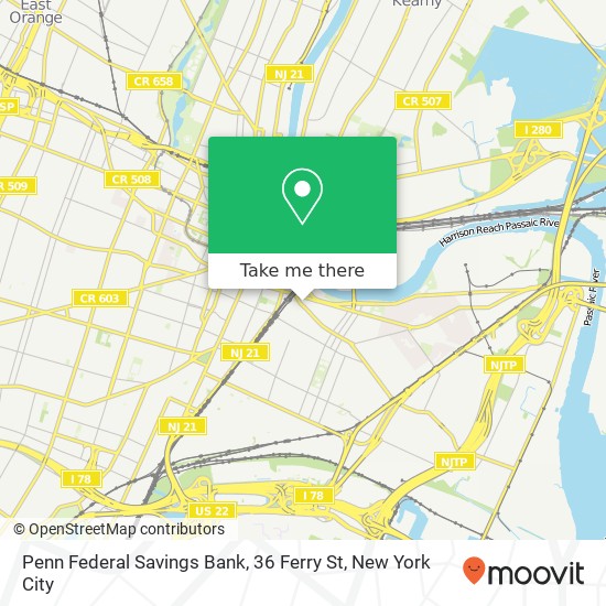 Mapa de Penn Federal Savings Bank, 36 Ferry St
