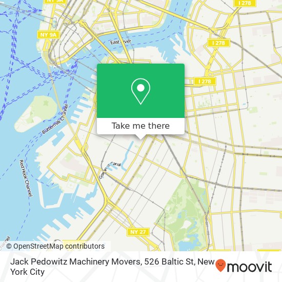 Mapa de Jack Pedowitz Machinery Movers, 526 Baltic St